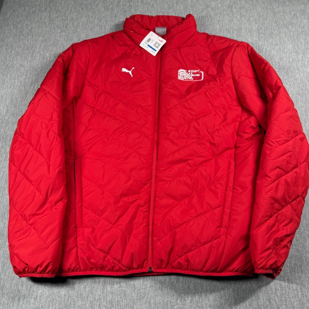 PUMA Jacket Mens XL Red LV F1 Support Padded Quilted Las Vegas Grand Prix NWT